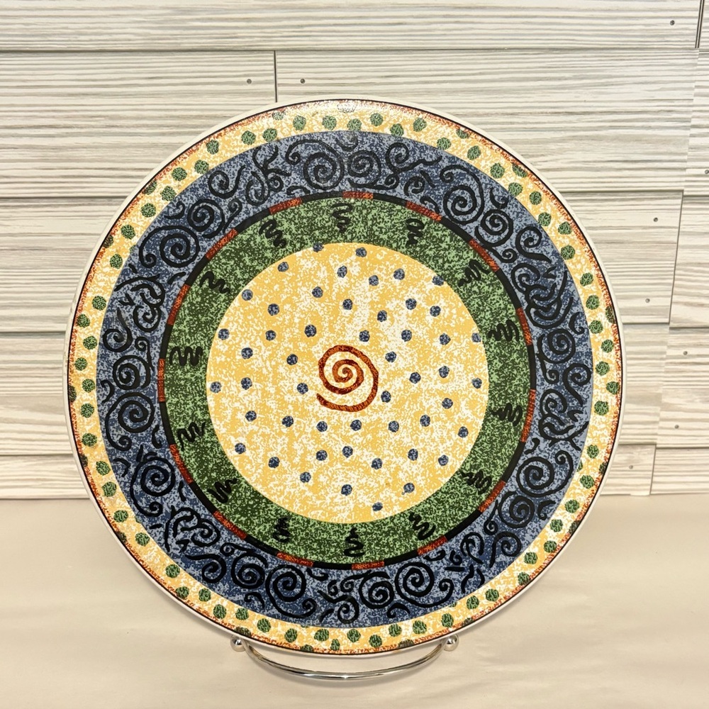 Vintage Furio “Confetti” 9.5” Ceramic Trivet Plate Collectable Discontinued
